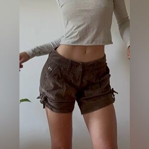 Women's Brown Cargo Shorts